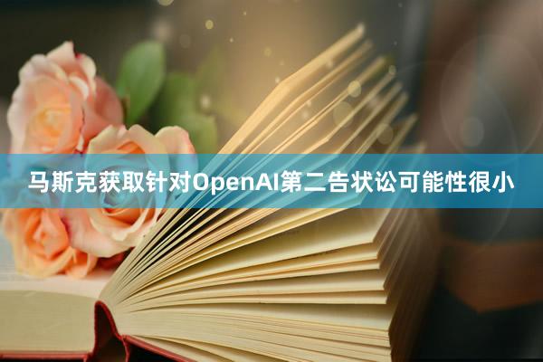 马斯克获取针对OpenAI第二告状讼可能性很小